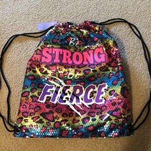 Claire’s Sequin Drawstring Backpack NWT